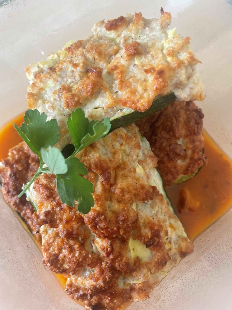 Courgettes farcie à l'emmental - Lundi