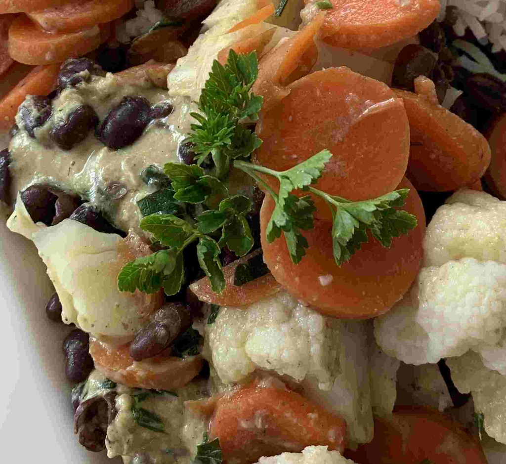 Curry coco de légumes et haricots azukis - Mardi
