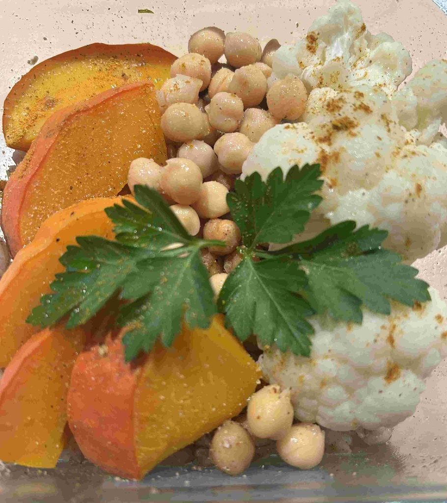 Buddha bowl de légumes rôtis aux épices indiennes - Mardi