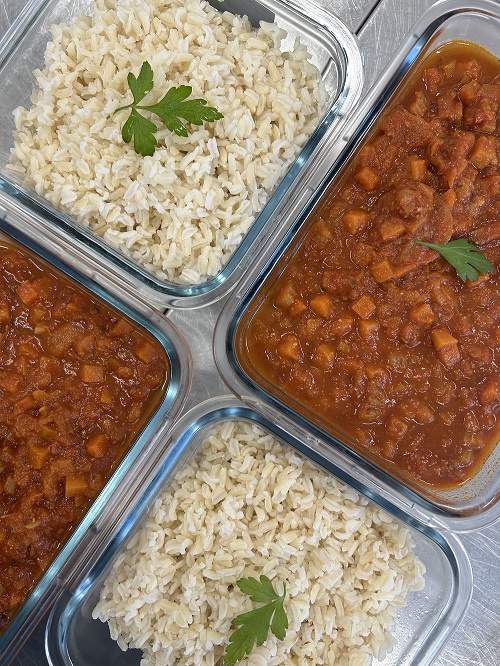 Chili sin carne d'été et riz jasmin complet