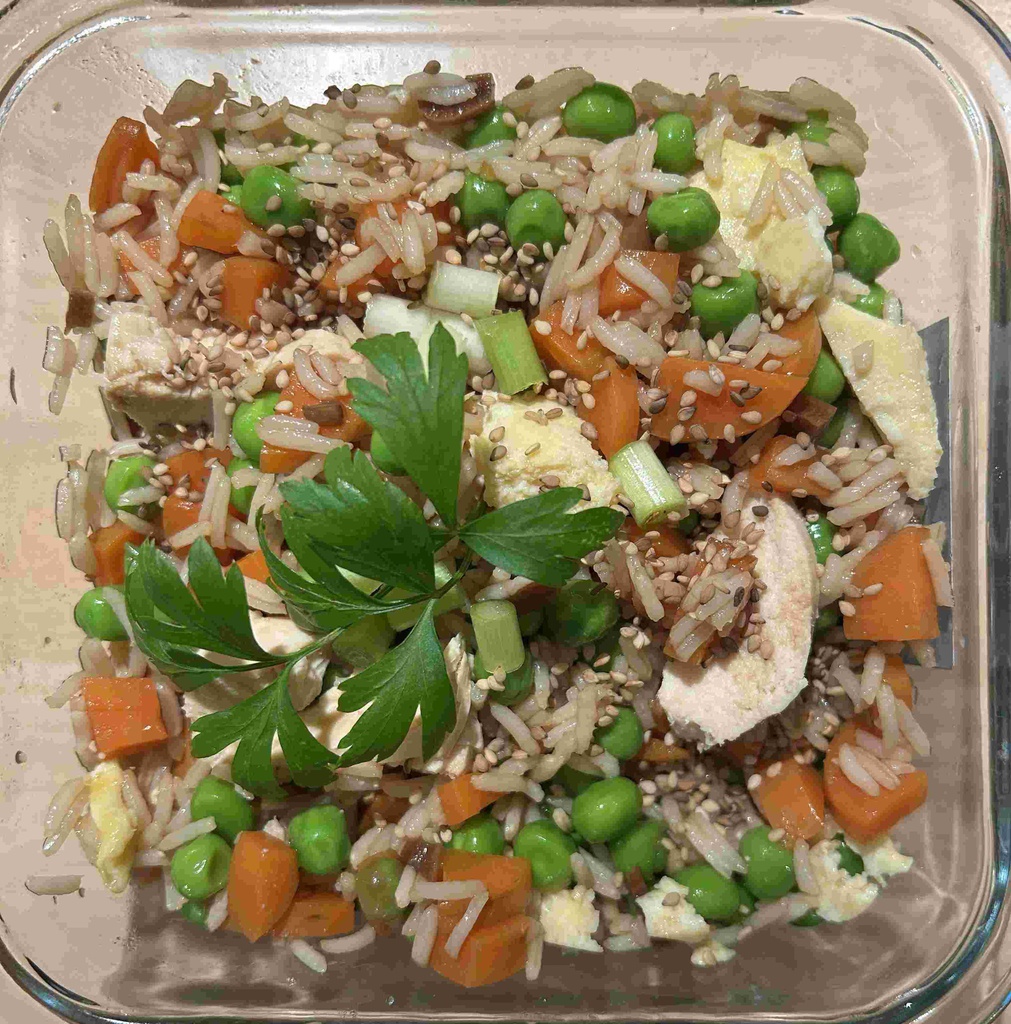 Riz cantonnais au poulet - Lundi