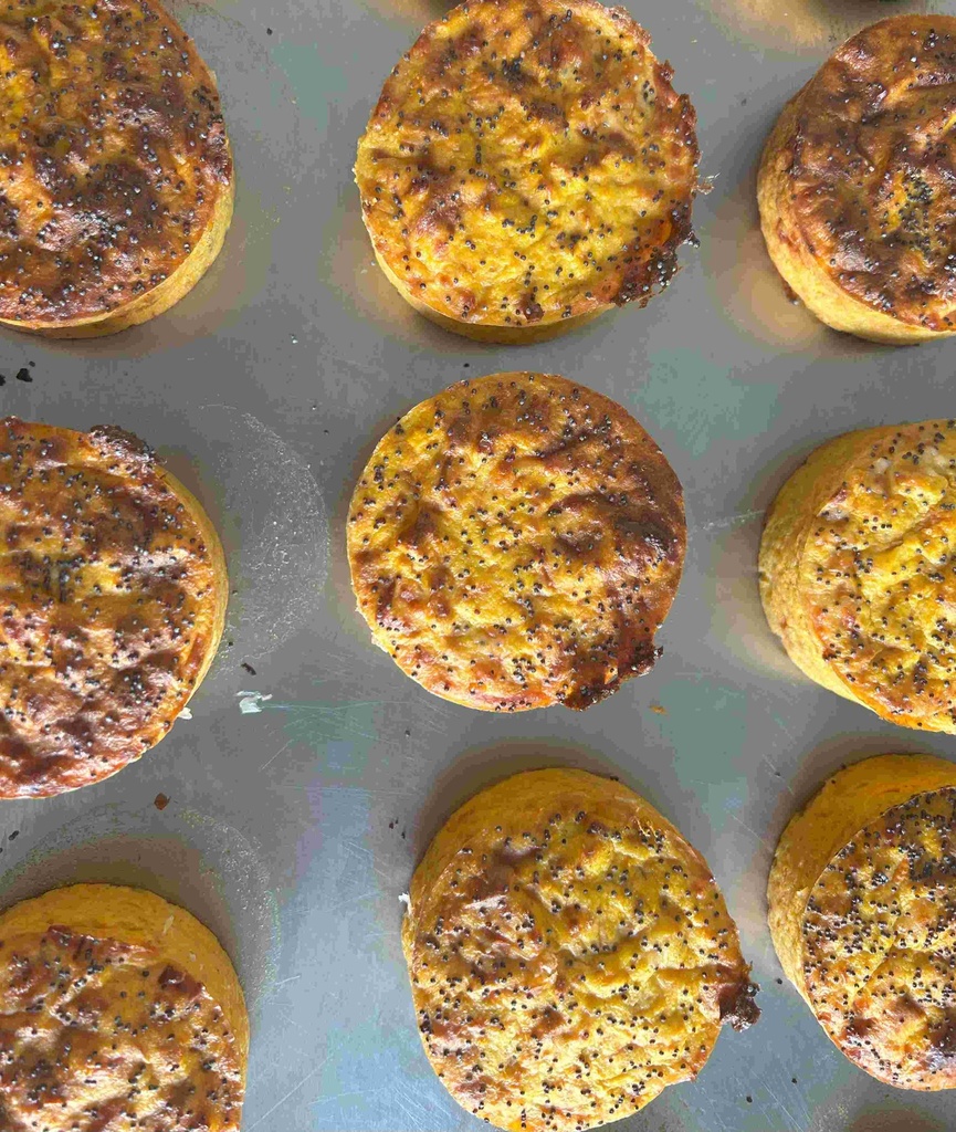 Flans de légume au fromage et risoni à l'huile de persil - Mardi