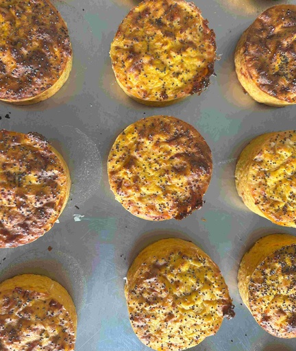 Flans de légume au fromage et risoni à l'huile de persil - Mardi